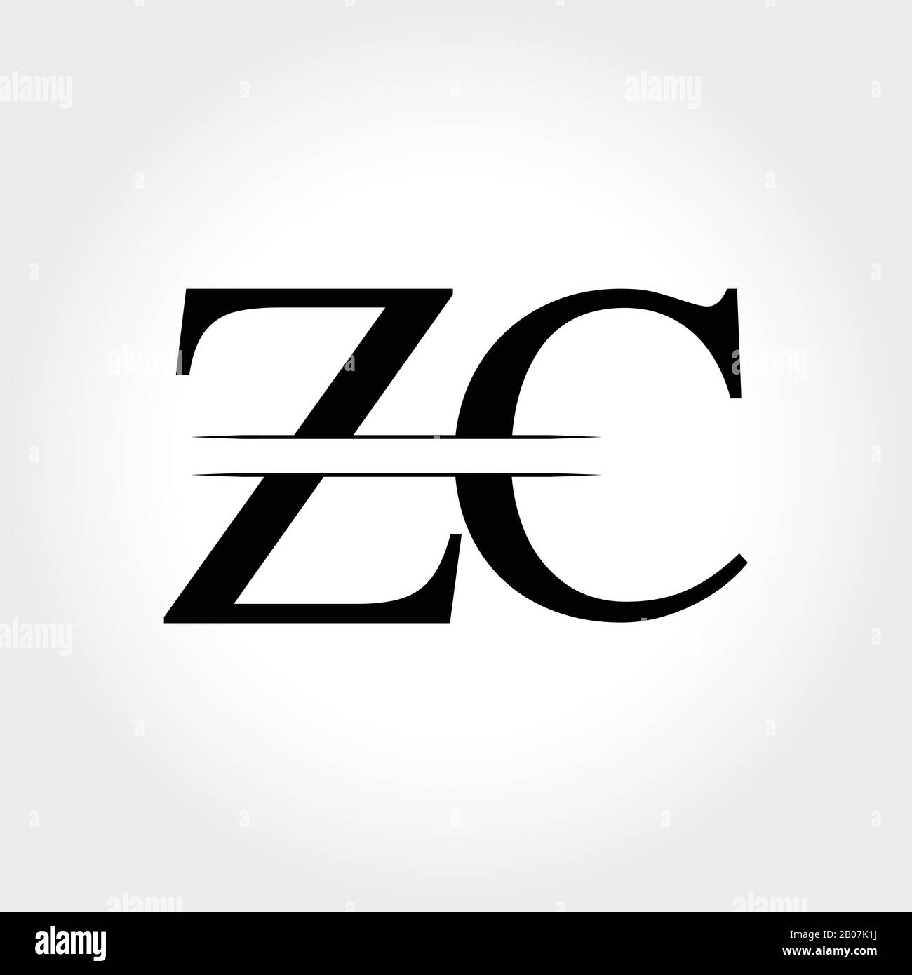 Initial ZC Logo Design Vector Template. Creative Letter ZC Business