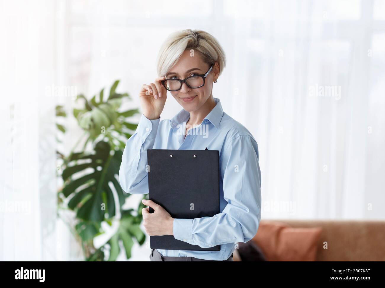 Female career counselor in her office hi-res stock photography and ...