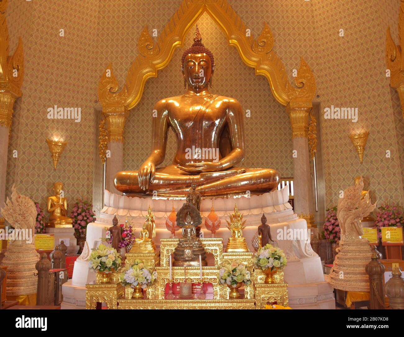 The Golden Buddha Temple in Bangkok. Also known as Wat Traimit Stock ...