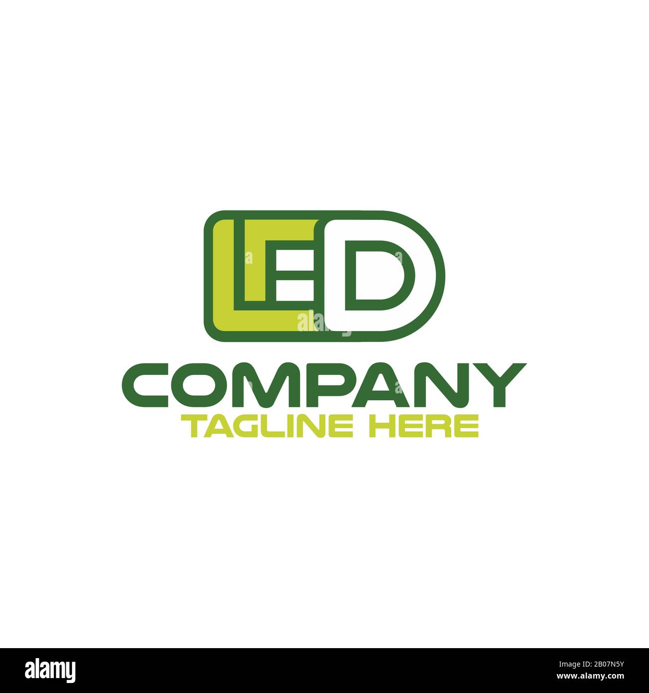 Modern LED logo. Vector illustration Stock Vector Image & Art - Alamy