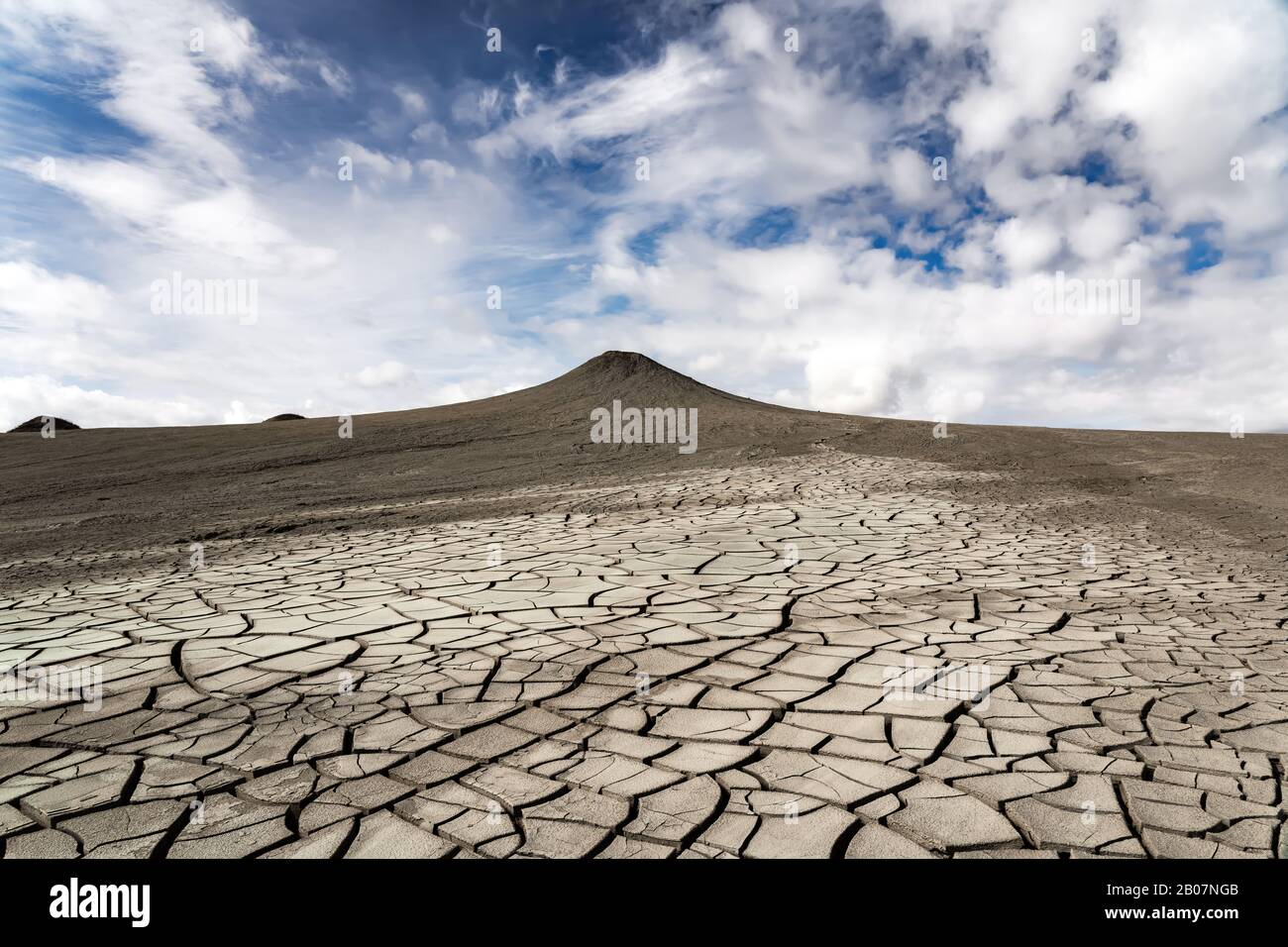 Mud volcano, amazing natural phenomenon Stock Photo