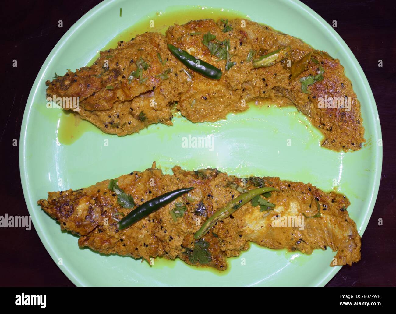 Bengali Food Mustard Pabda Fish also called as Shorshe Pabda Maach in