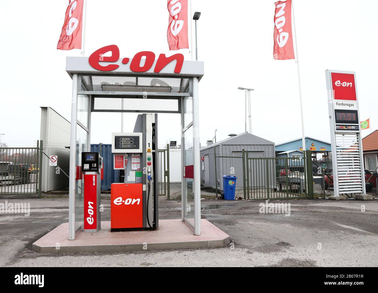 Eon gas station.Photo Jeppe Gustafsson Stock Photo - Alamy