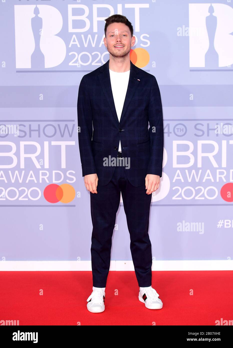 Will Manning arriving at the Brit Awards 2020 held at the O2 Arena, London. PA Photo. Picture date: Tuesday February 18, 2020. See PA story SHOWBIZ Brits. Photo credit should read: Ian West/PA Wire Stock Photo