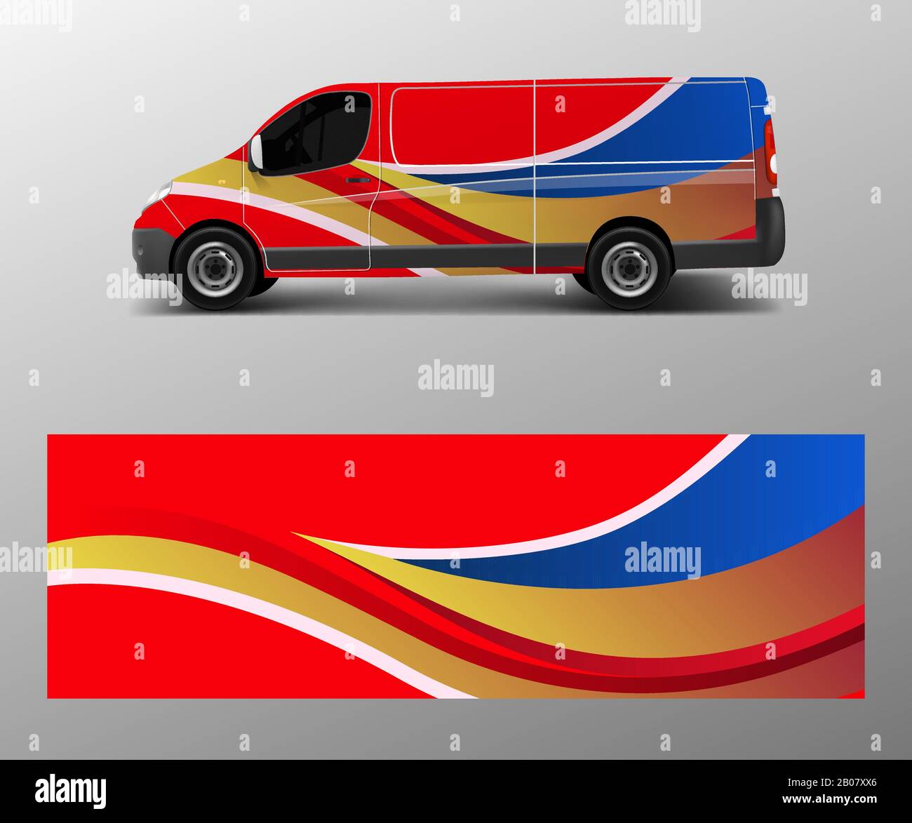 Car decal van designs . Wrap designs template vector. Stock Vector