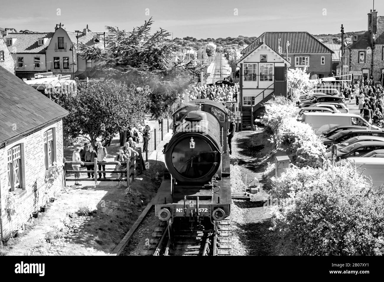 6 Sheringham train station packed full of people during the annual