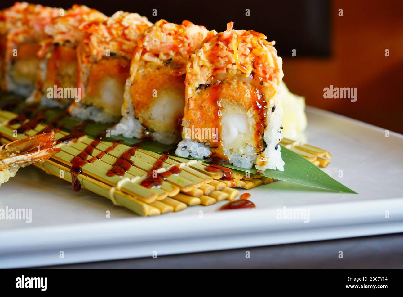 Tempura Shrimp Sushi Roll - FlyPeachPie