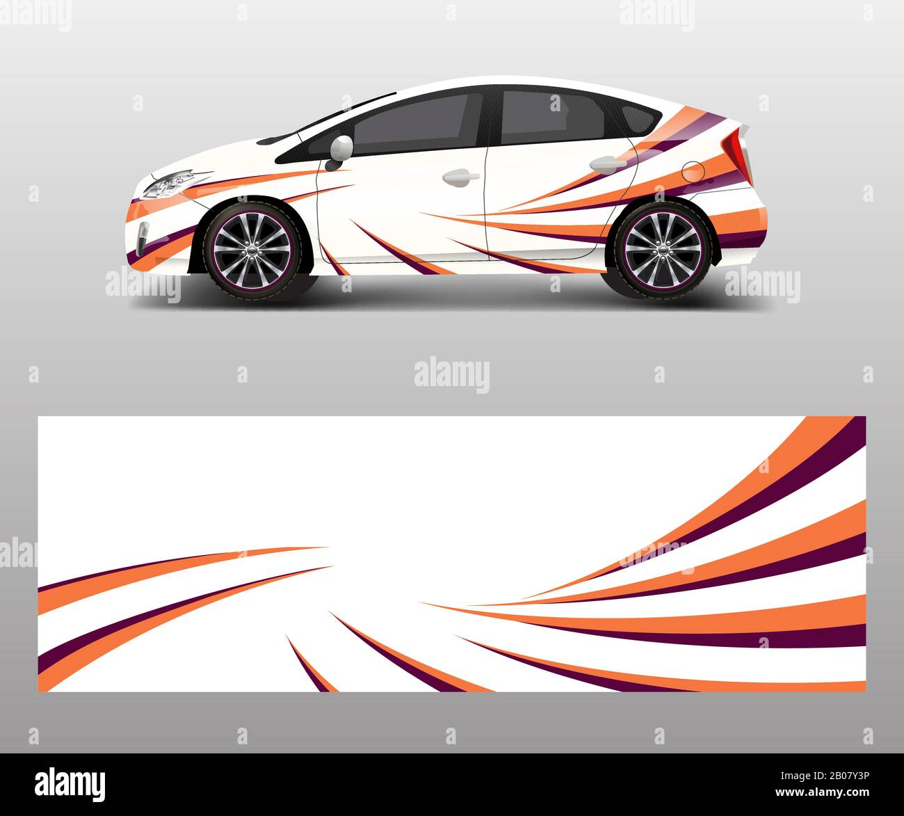 Car decal vector, graphic abstract racing designs for vehicle ...