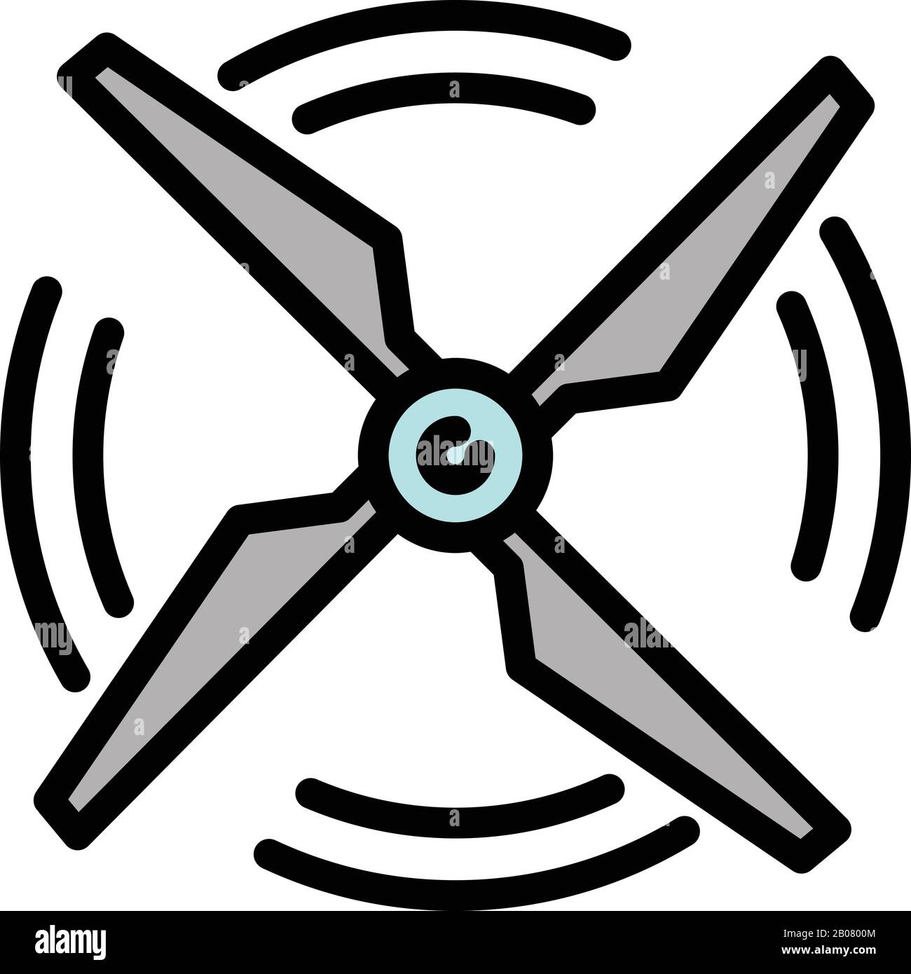 Rotation of drone propeller icon. Outline rotation of drone propeller  vector icon for web design isolated on white background Stock Vector Image  & Art - Alamy