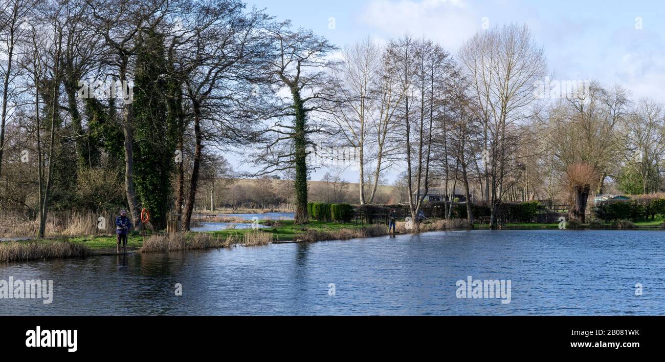 River Dever, Winchester, Hampshire, England, UK Stock Photo