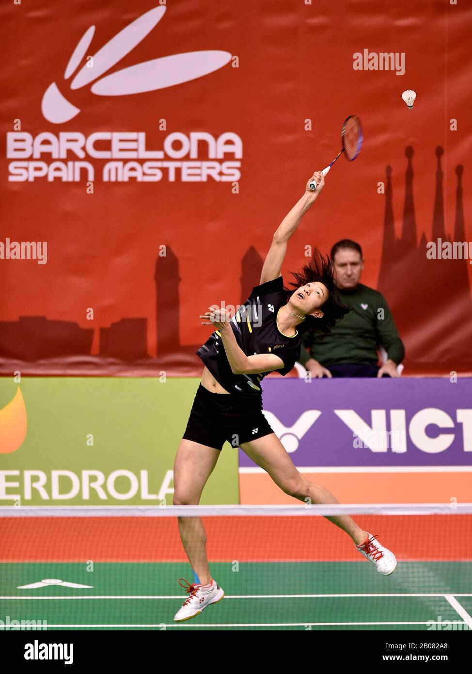 Barcelona, Spain. 19th Feb 2020. Barcelona Spain Master 2020 - Day 2; Saina  Nehwal of India competes in the Women's Single qualification Round 1 match  against Yvonne Li of Germany on day