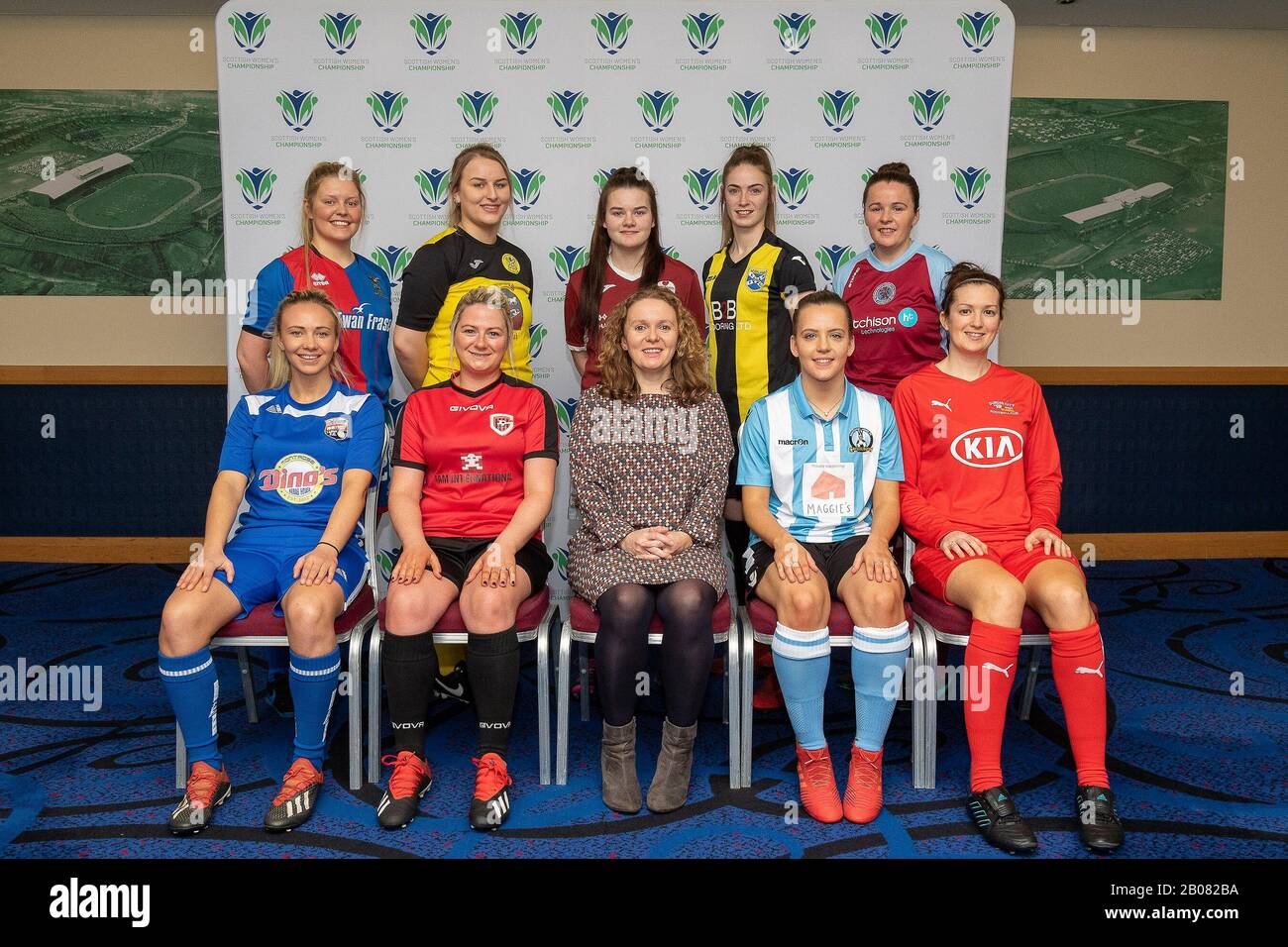 Glasgow, UK. 19th Feb 2020. Representatives form the teams involved in