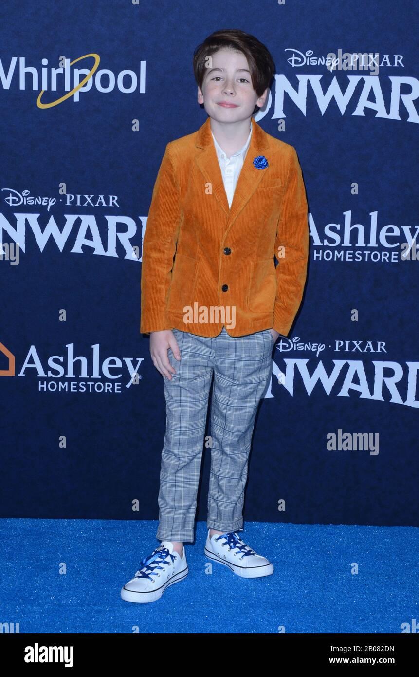 NEW YORK, FEBRUARY 18 Paxton Booth at the Premiere of Onward at El