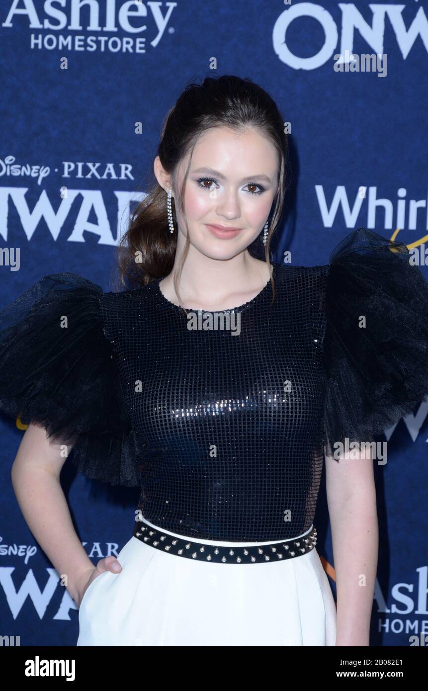NEW YORK, FEBRUARY 18 Olivia Sanabia at the Premiere of Onward at El Capitan Theater in