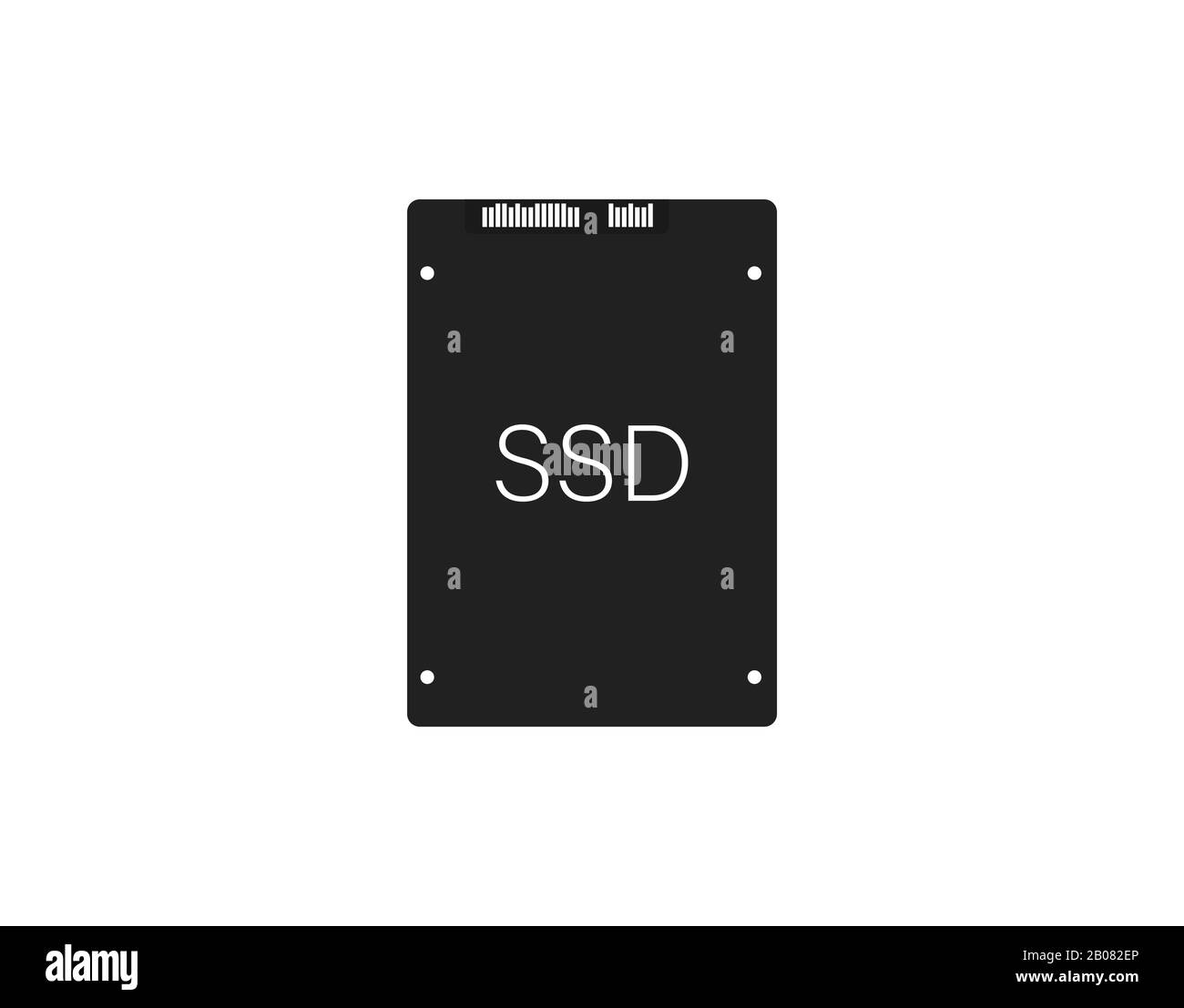 Solid state drive, ssd icon. Vector illustration, flat design. Stock Vector
