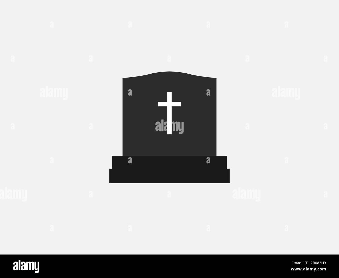 Gravestone, graveyard, rip icon. Vector illustration, flat design. Stock Vector