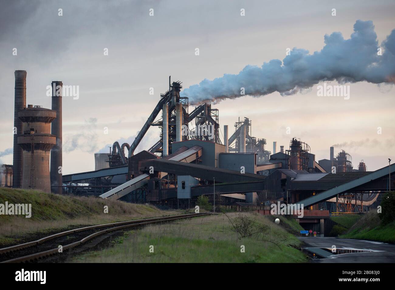 British Steel plant and works in Scunthorpe UK Stock Photo