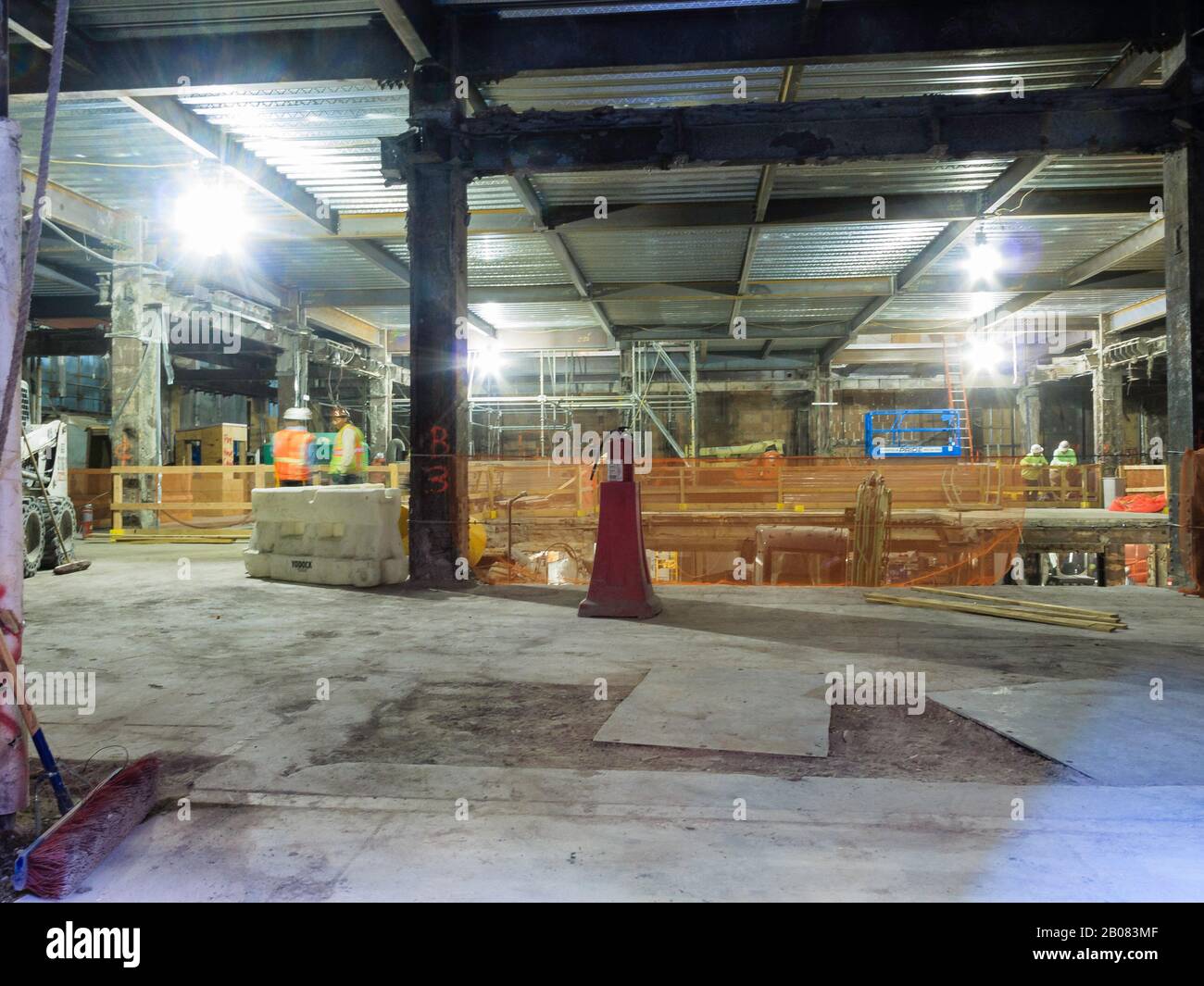 New York City candid images, interior construction,  December 14, 2015 Stock Photo