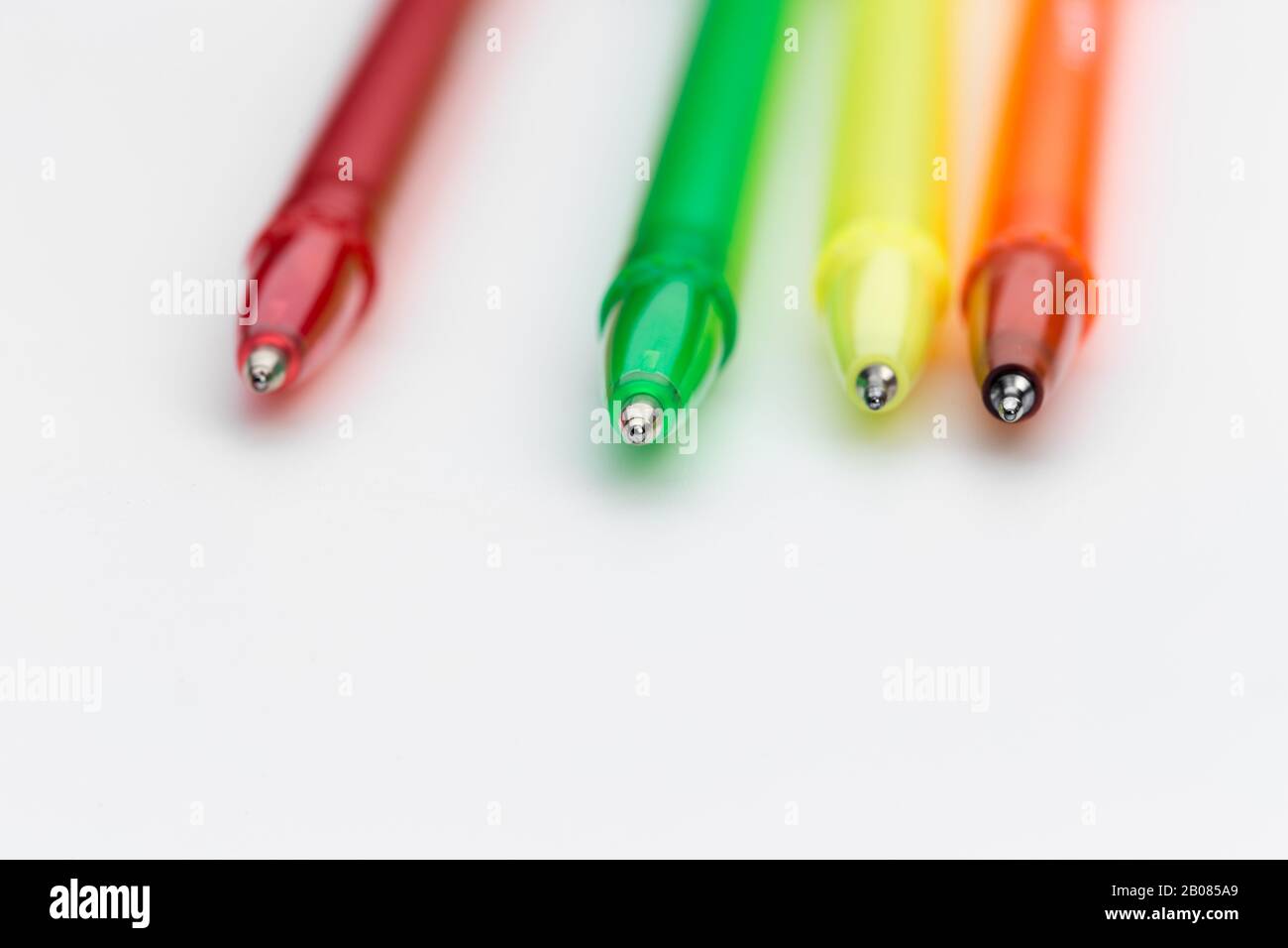 Set of pens isolated on white background Stock Photo - Alamy