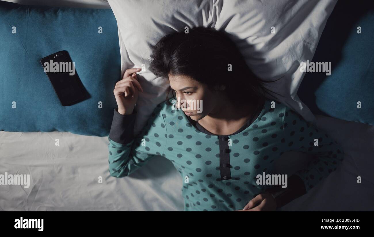 Woman suffering from insomnia Stock Photo