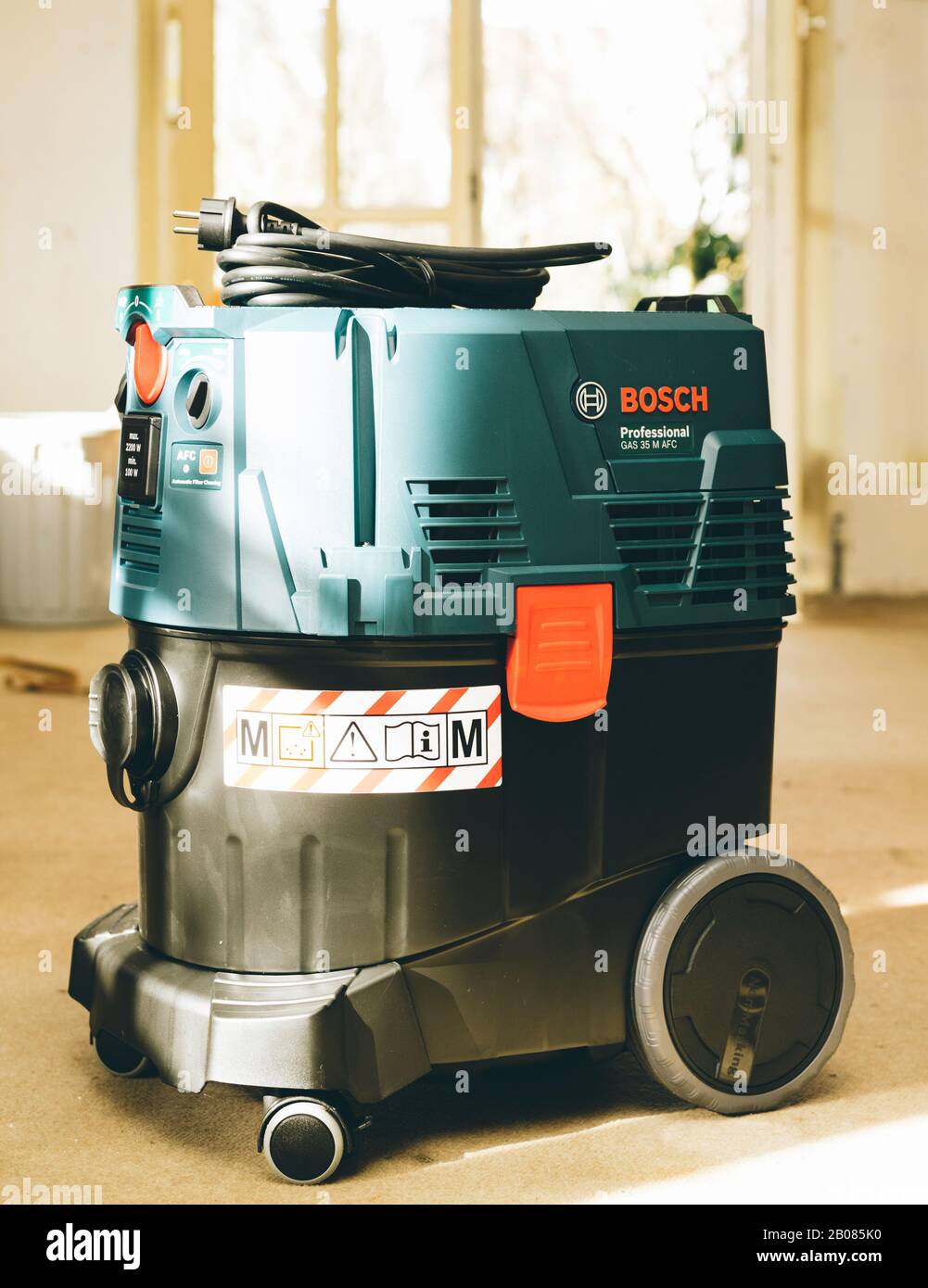 Strasbourg, France Feb 9, 2020 Front view of Bosch Professional Gas 35 M Class AFC with
