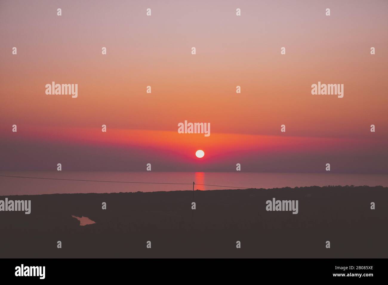 Sicilian sunset Stock Photo