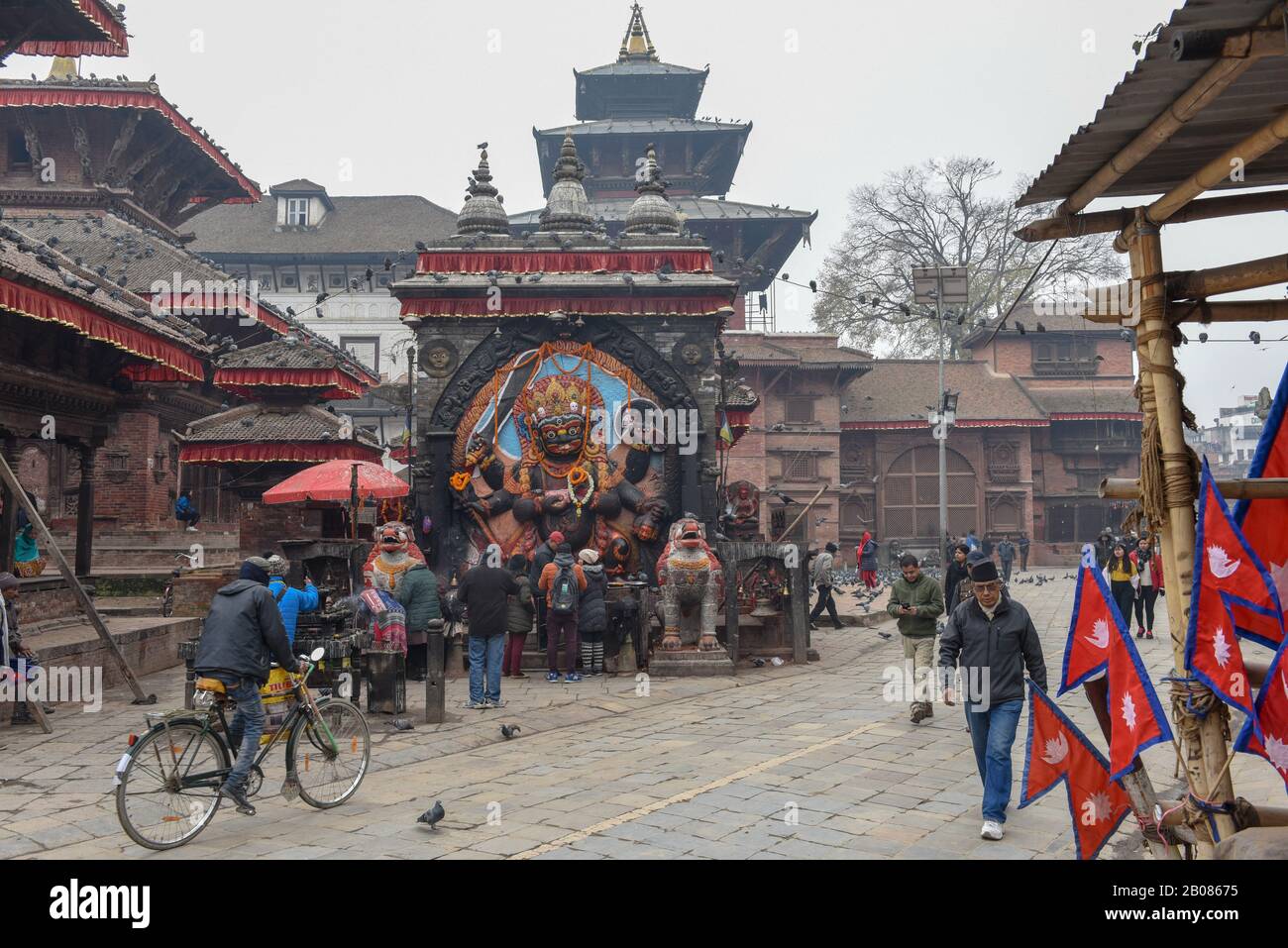Kathmandu, Nepal 8 January 2020 Temple of Durban square at Kathmandu
