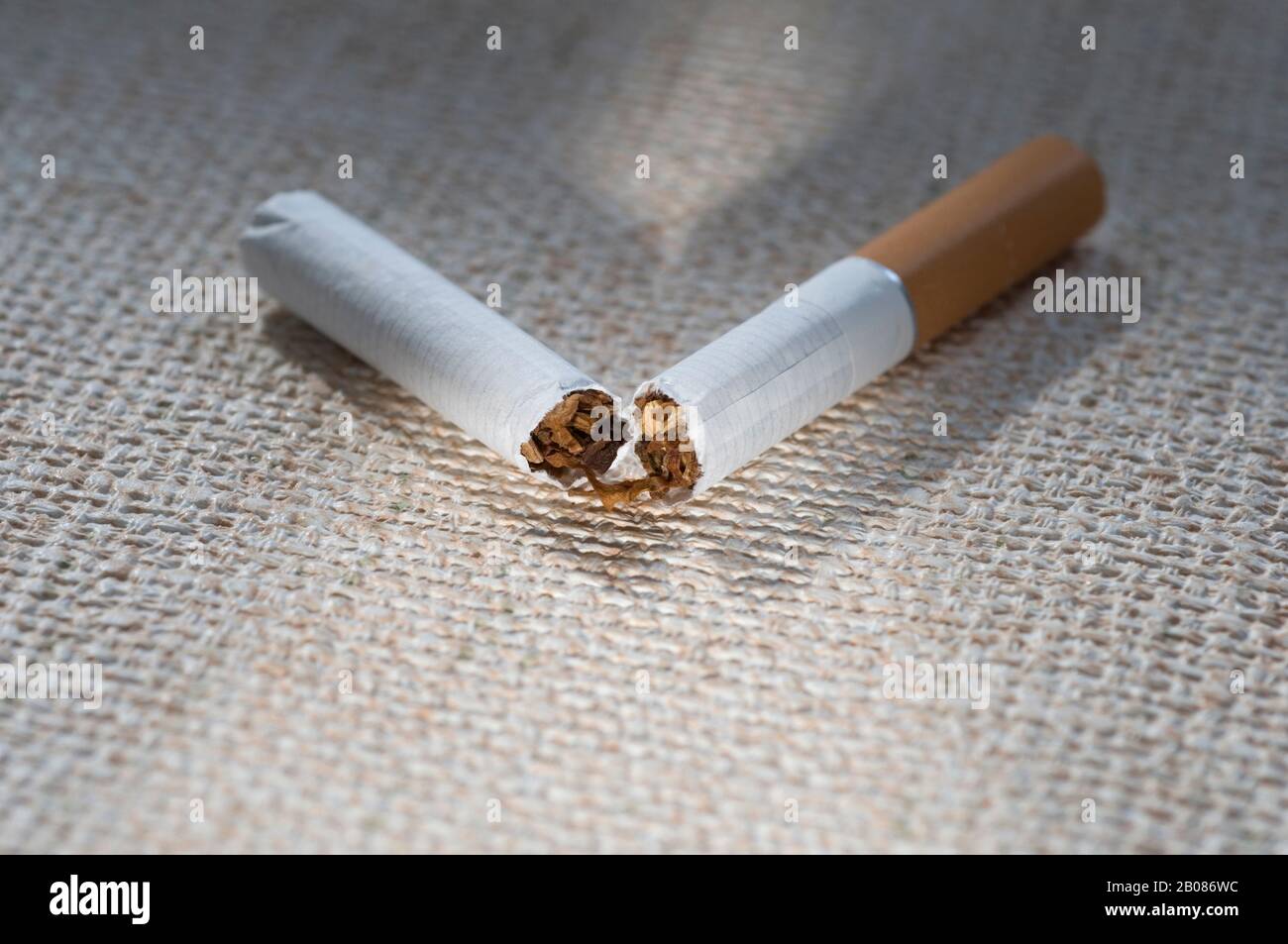 Broken cigarette Stock Photo