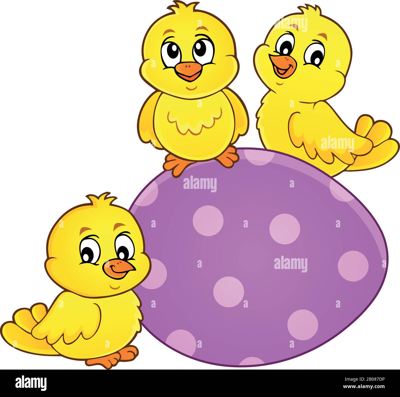Cute chickens topic image 6 - eps10 vector illustration. Stock Vector