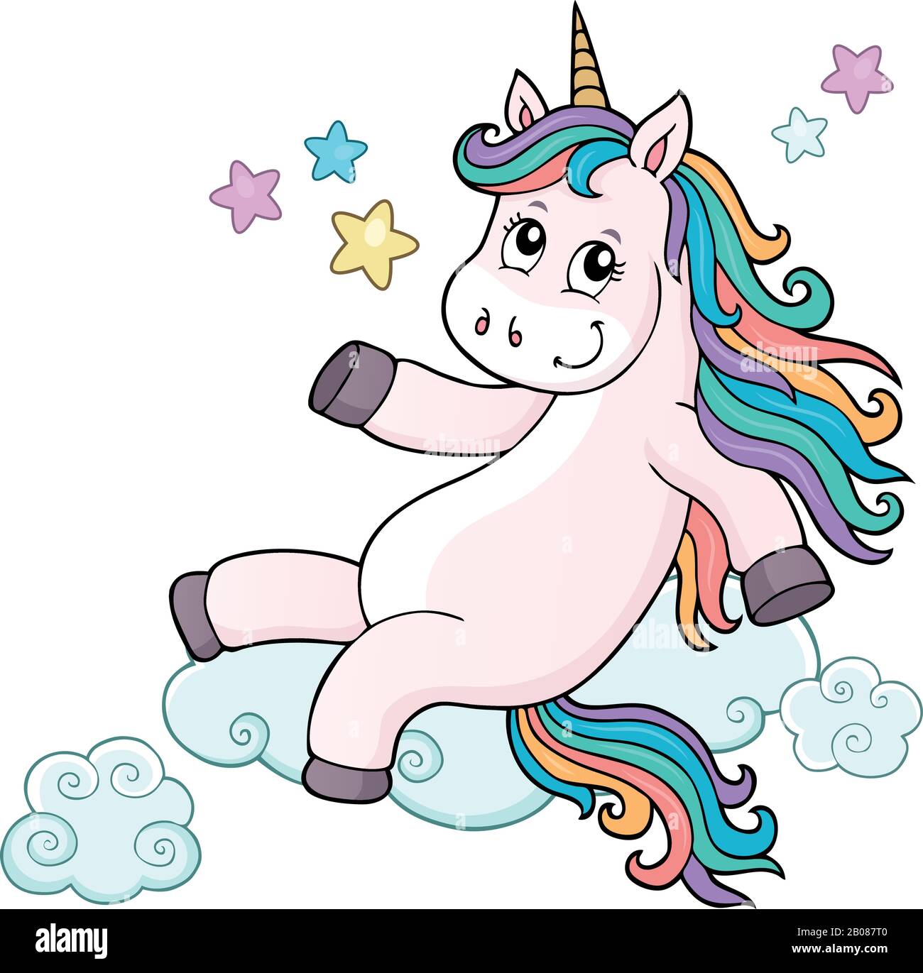 Cute unicorn topic image 7 - eps10 vector illustration. Stock Vector