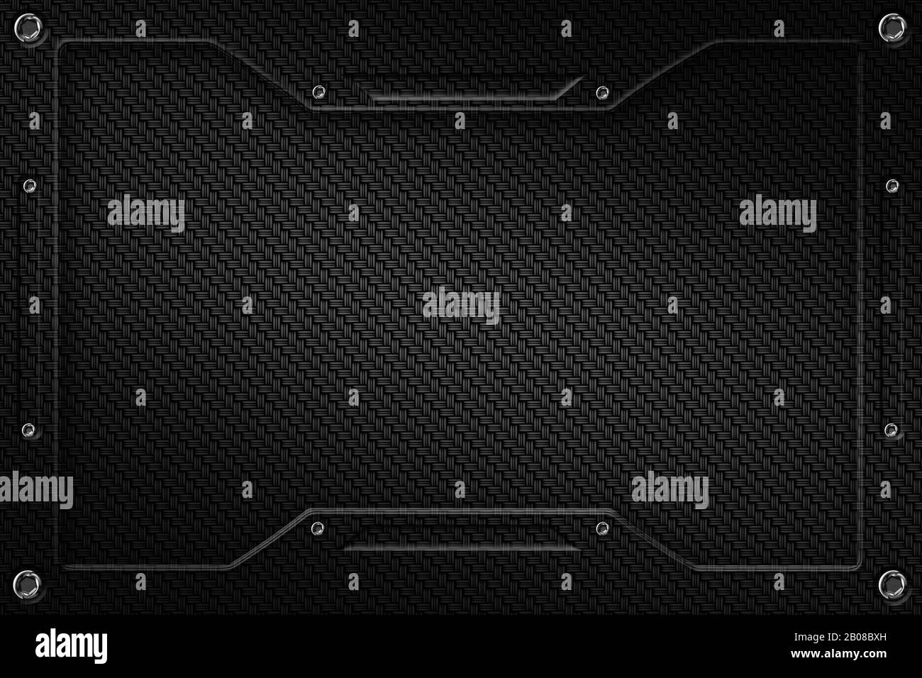 black carbon fiber and frame for background and texture. 3d ...