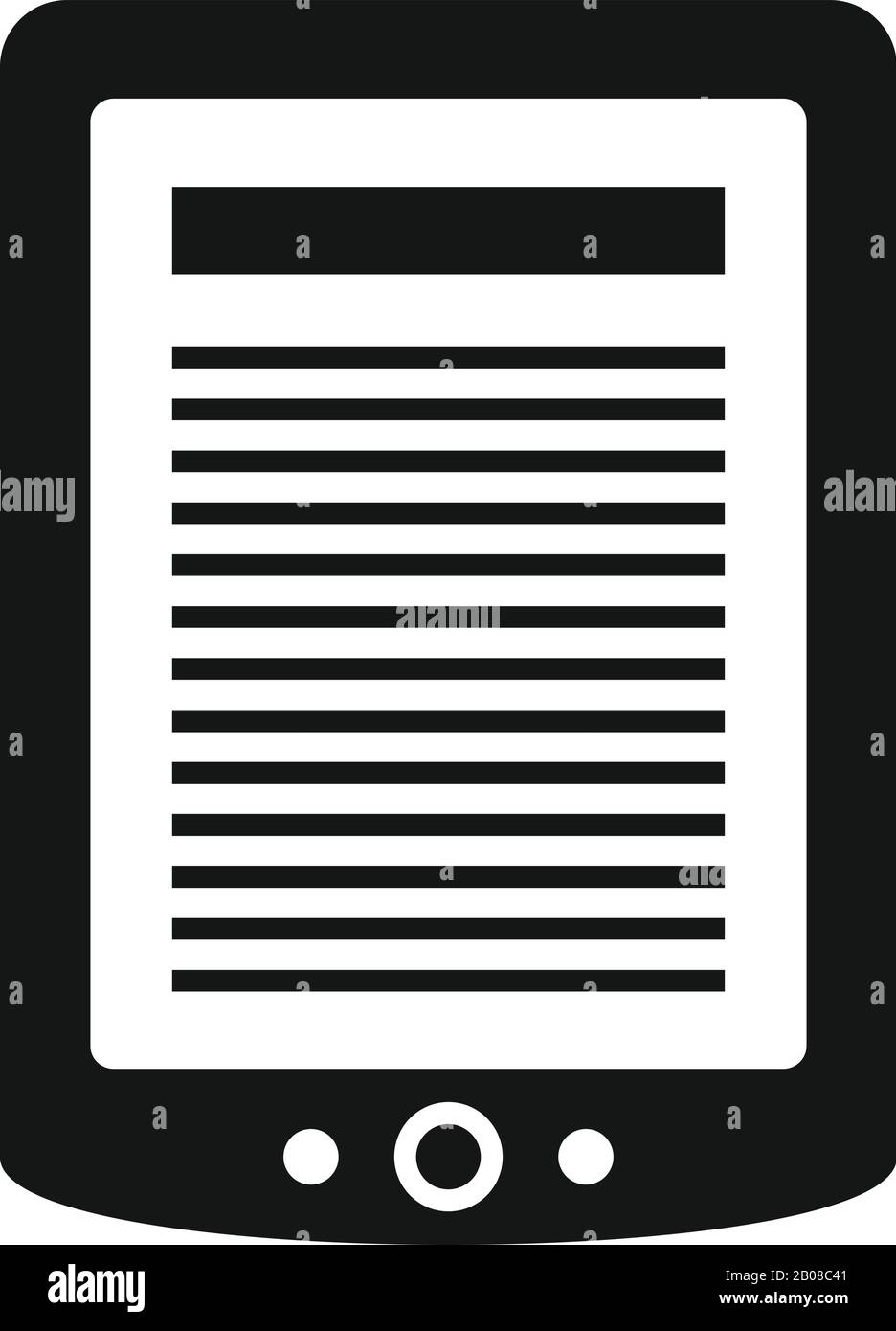Ebook tablet icon. Simple illustration of ebook tablet vector icon for ...