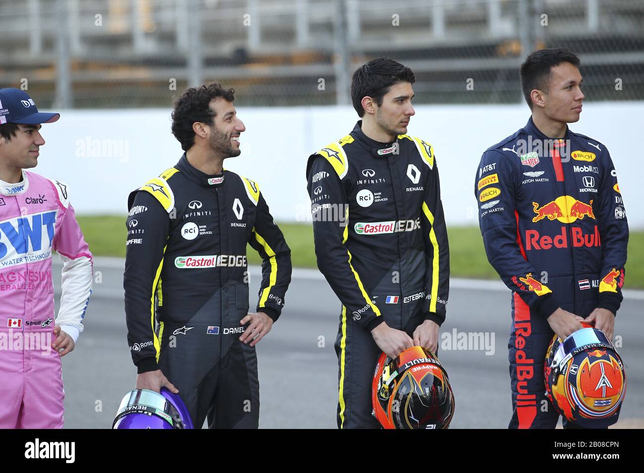 renault f1 drivers during Pre-season Testing 2020 - Day 1, Formula 1  Championship in Barcelona (Spain), Italy, February 19 2020 Stock Photo -  Alamy