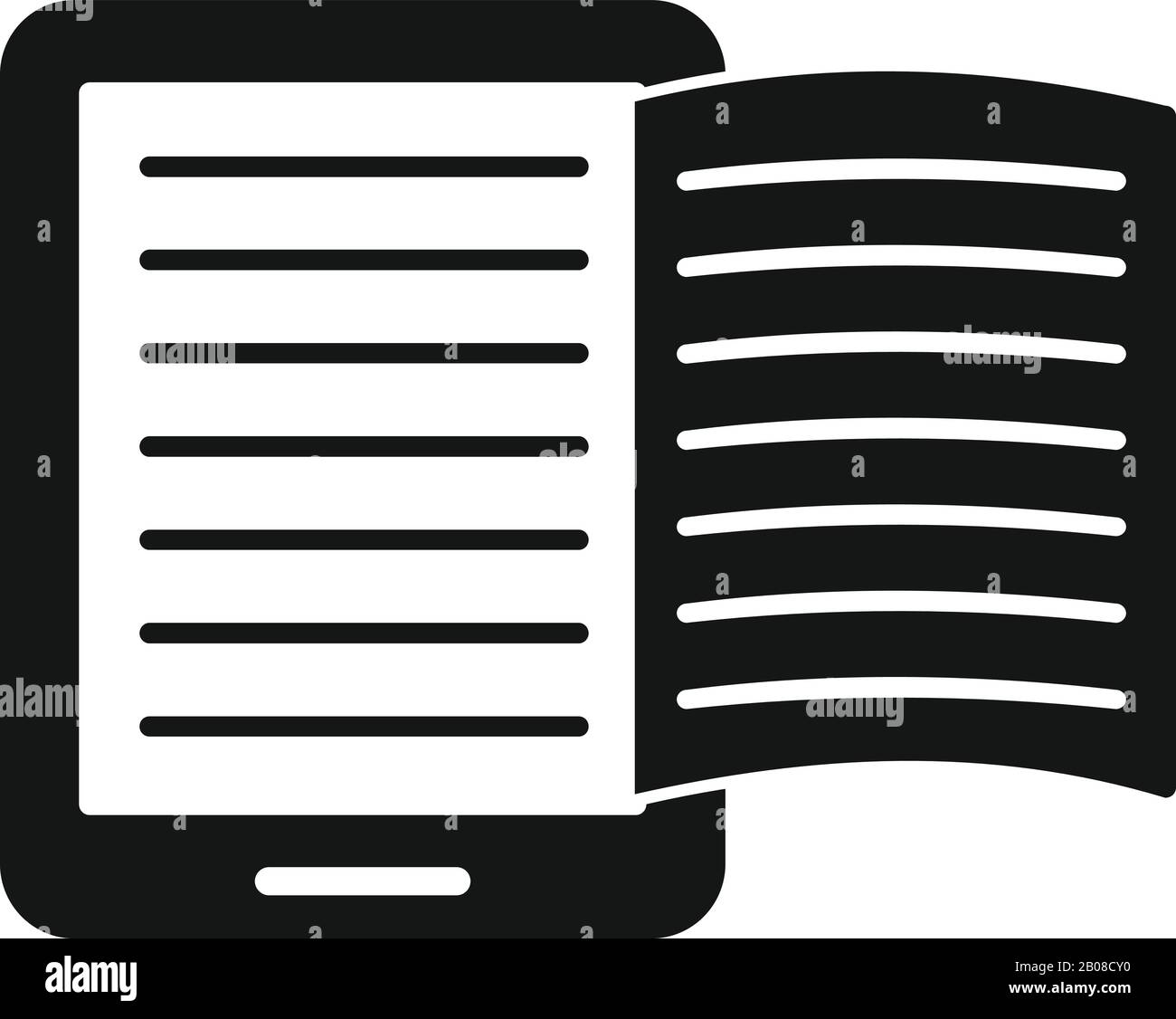 Magazine ebook icon. Simple illustration of magazine ebook vector icon ...