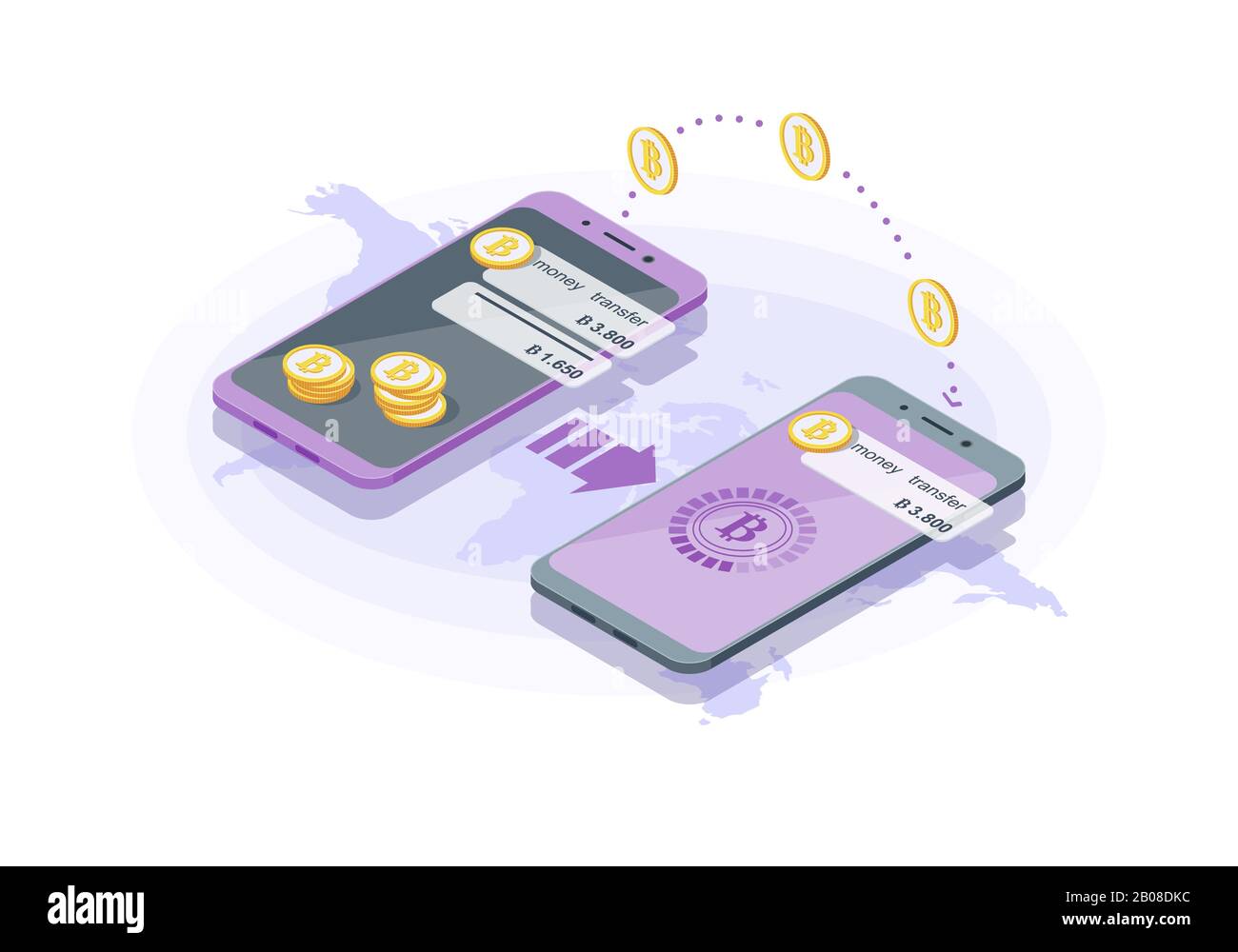 International money transfer isometric vector illustration Stock Vector ...