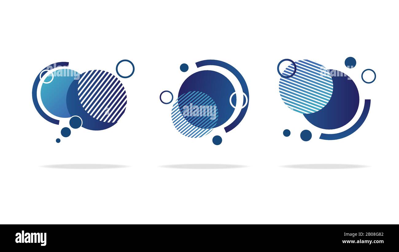 Set of round abstract badges, icons or shapes Stock Vector Image & Art ...