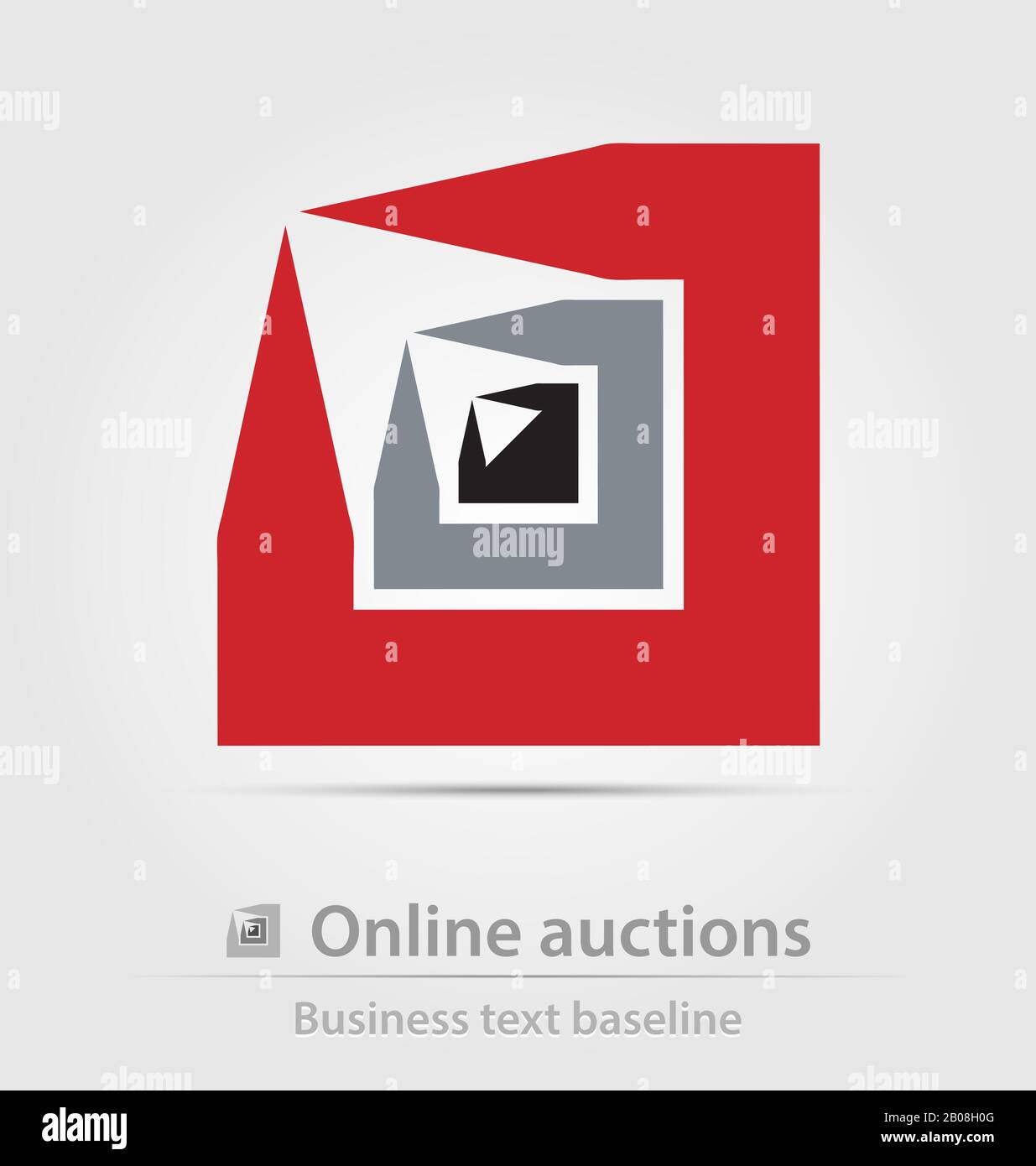 Online auction business icon for creative design Stock Vector