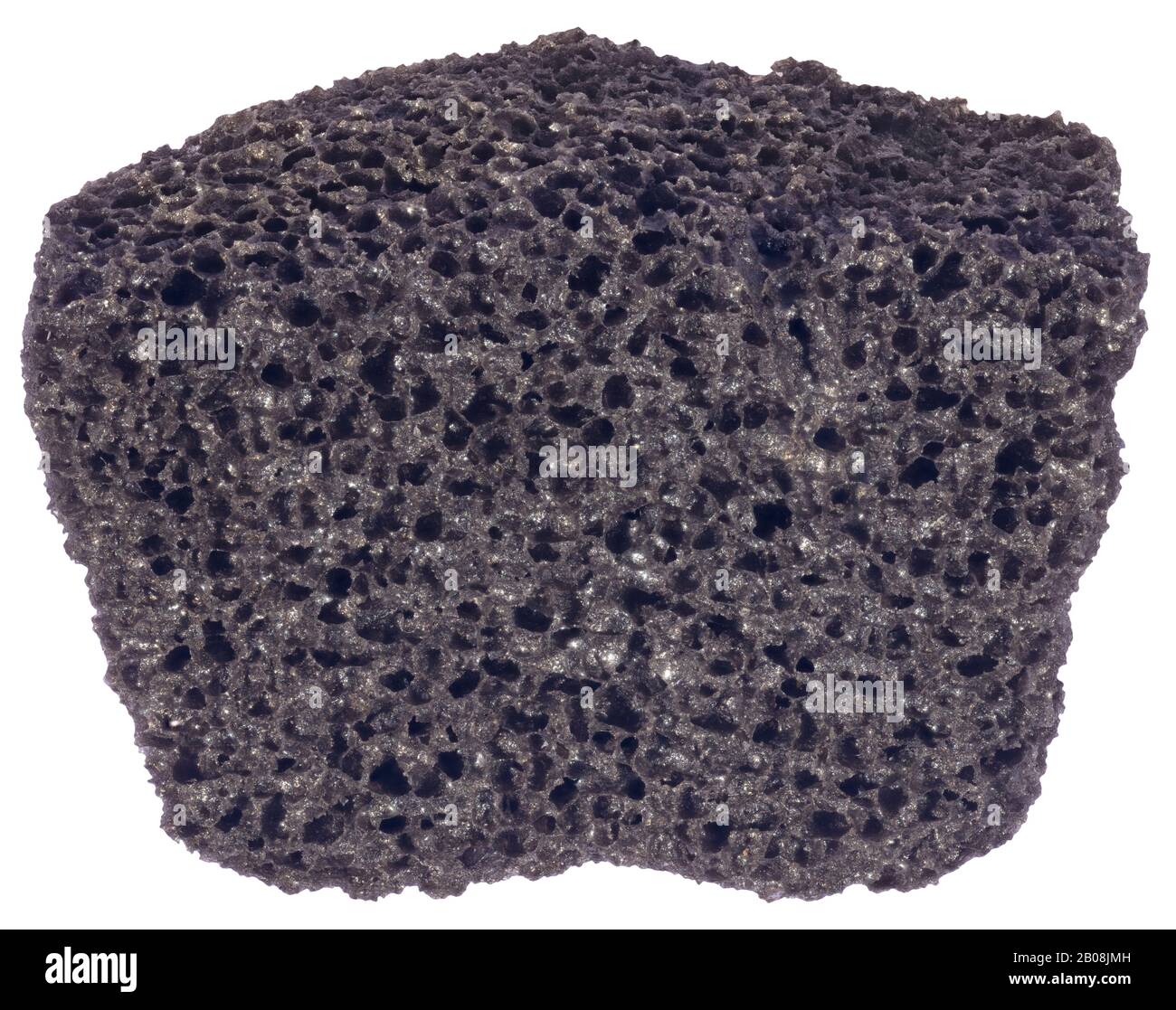 Pumice, Igneous, Mexico Pumice is a volcanic rock that consists of highly vesicular rough textured volcanic glass. Stock Photo