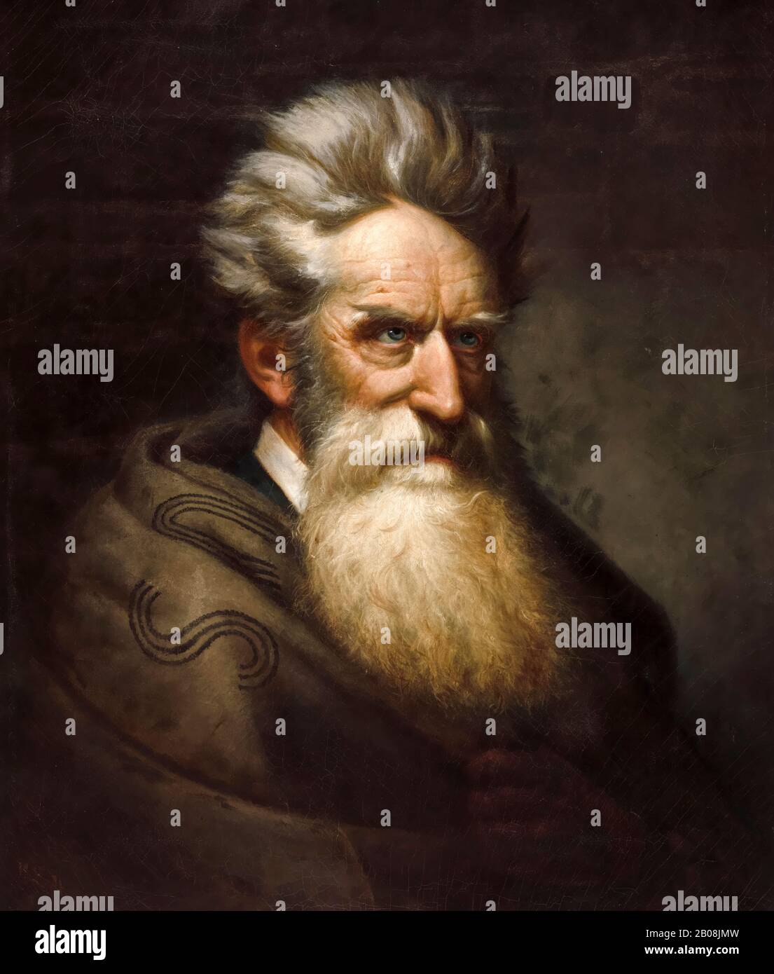 John Brown (1800-1859), Slave Trade Abolitionist, portrait painting by Ole Peter Hansen Balling, 1872 Stock Photo