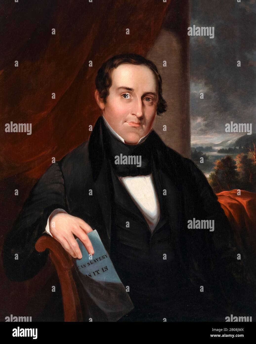 James Armstrong Thome (1813-1873), Anti Slavery Abolitionist, portrait painting by Nathaniel Jocelyn, circa 1840 Stock Photo