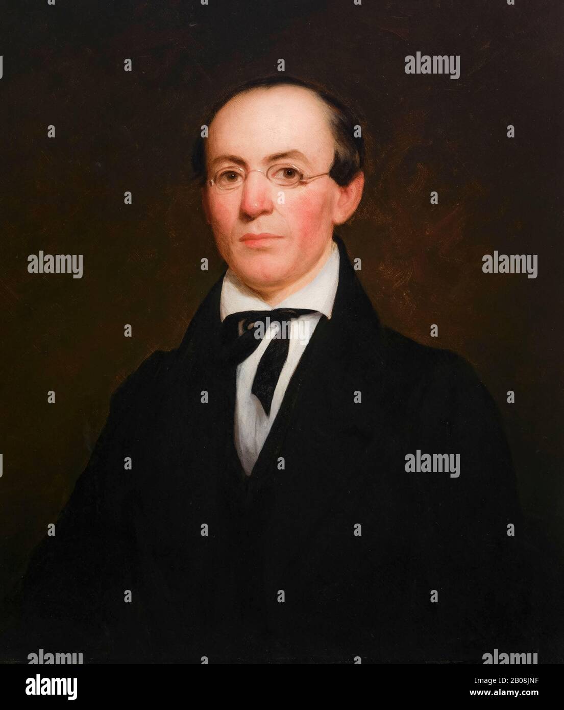 William Lloyd Garrison (1805-1879), Slave Trade Abolitionist, founder of the American Anti-Slavery Society, portrait painting by Nathaniel Jocelyn, 1833 Stock Photo