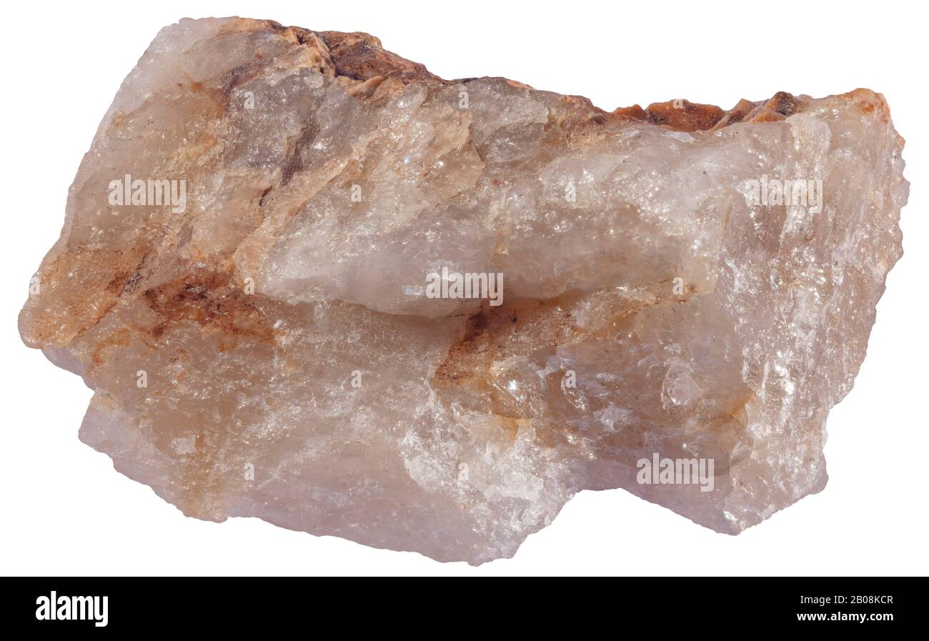 Quartzolite, Estrie, Quebec Quartzolite or silexite is an intrusive igneous rock, in which the mineral quartz is more than 90% of the rock's felsic mi Stock Photo