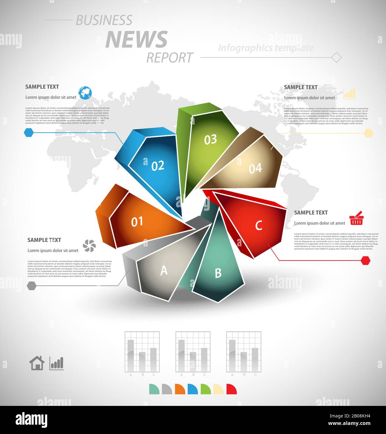Business infographic template for interactive data communication Stock ...