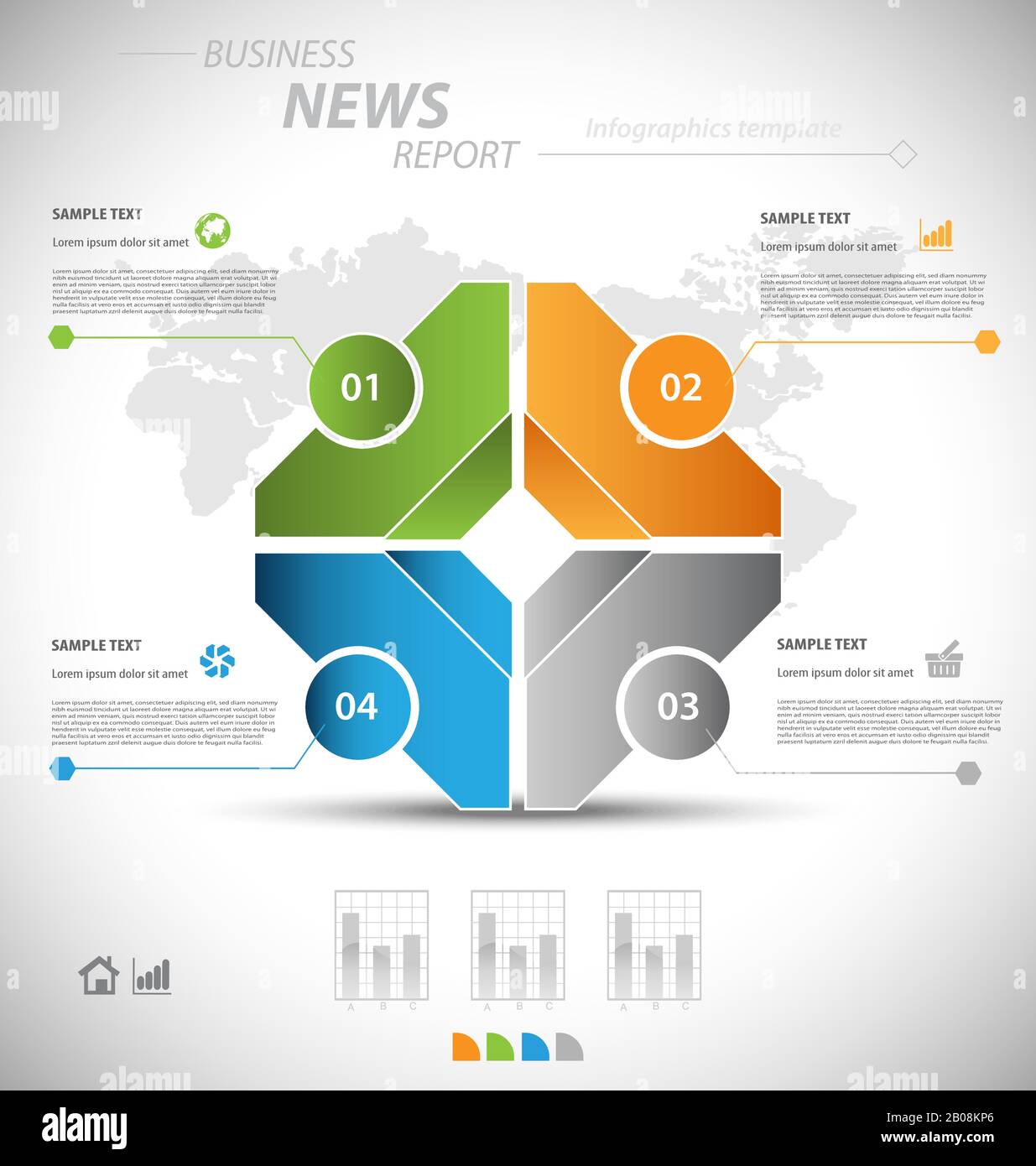 Business infographic template for interactive data communication Stock ...