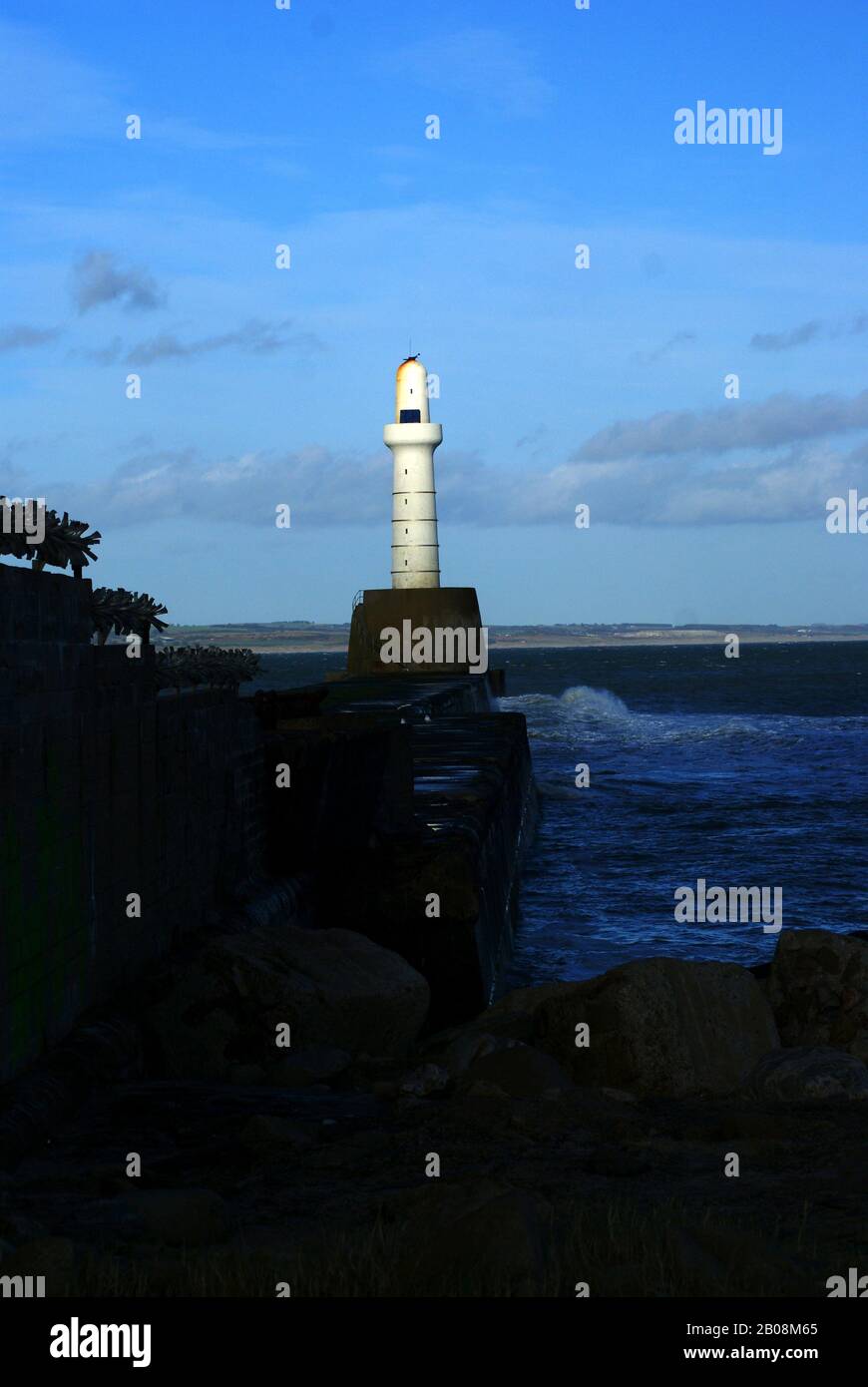 Nigg Bay Lighthouse, Aberdeen 2020 Stock Photo