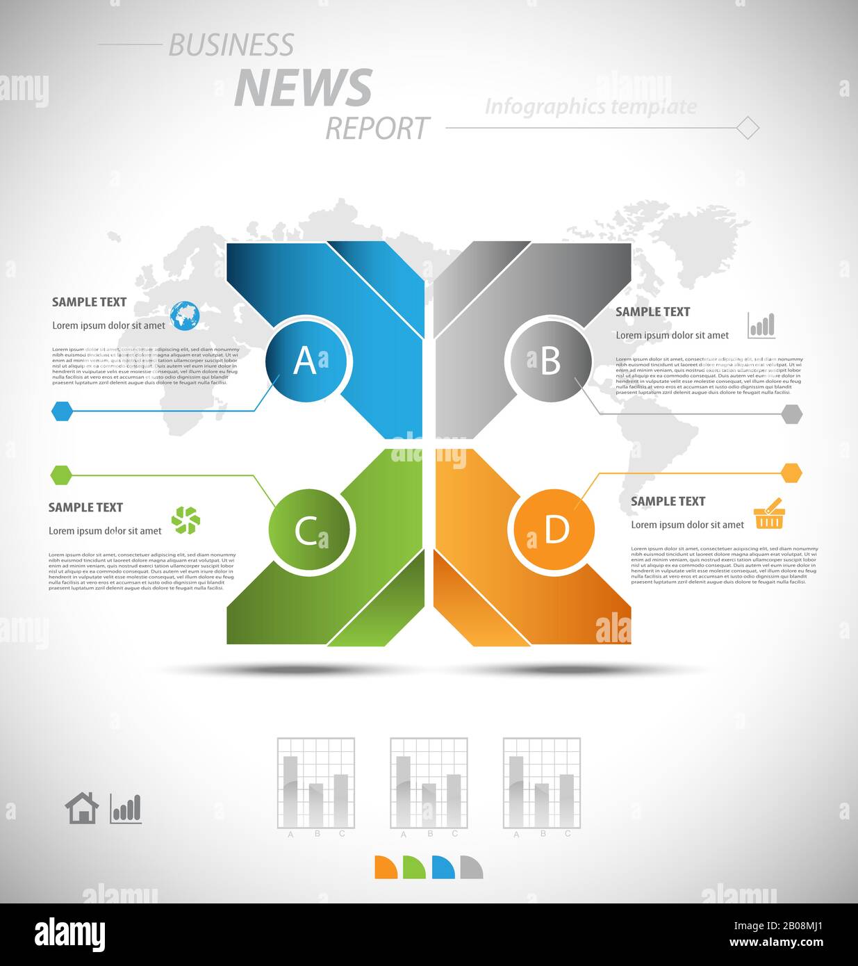 Business infographic template for interactive data communication Stock ...