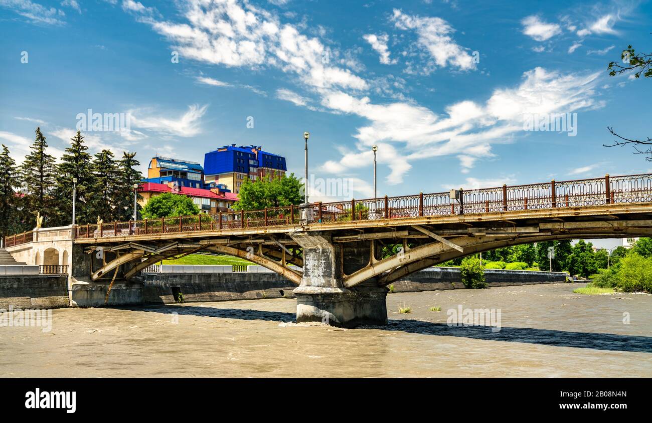 Bridge across the Terek river in Vladikavkaz, Russia Stock Photo