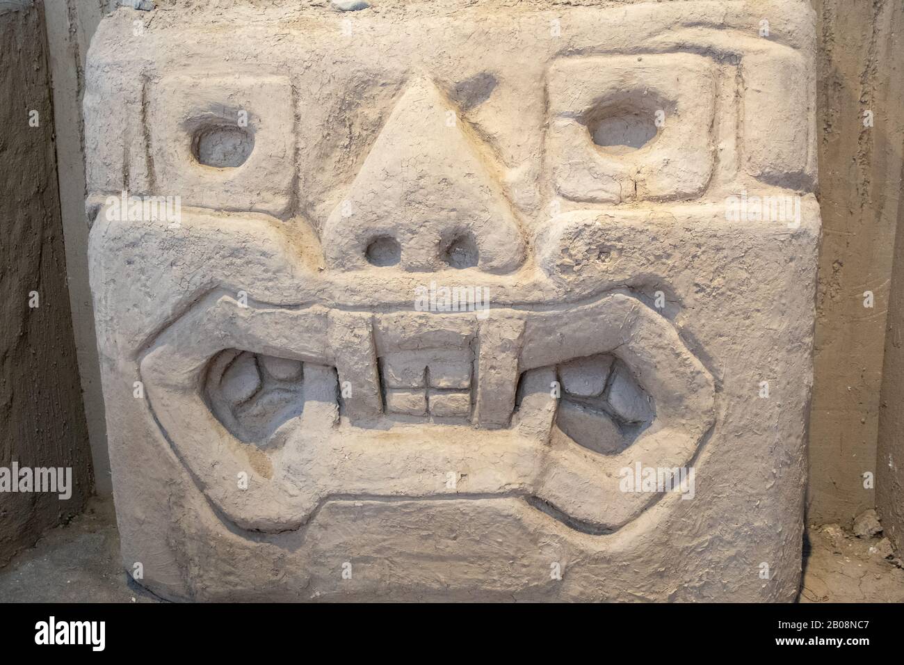 Display piece at Chan Chan museum near Trujillo in northern Peru Stock Photo