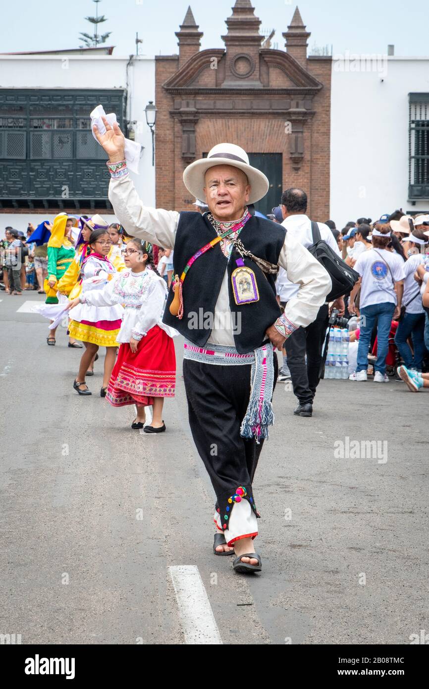 at the Marinera dance festival parade in Trujillo Peru Stock Photo - Alamy