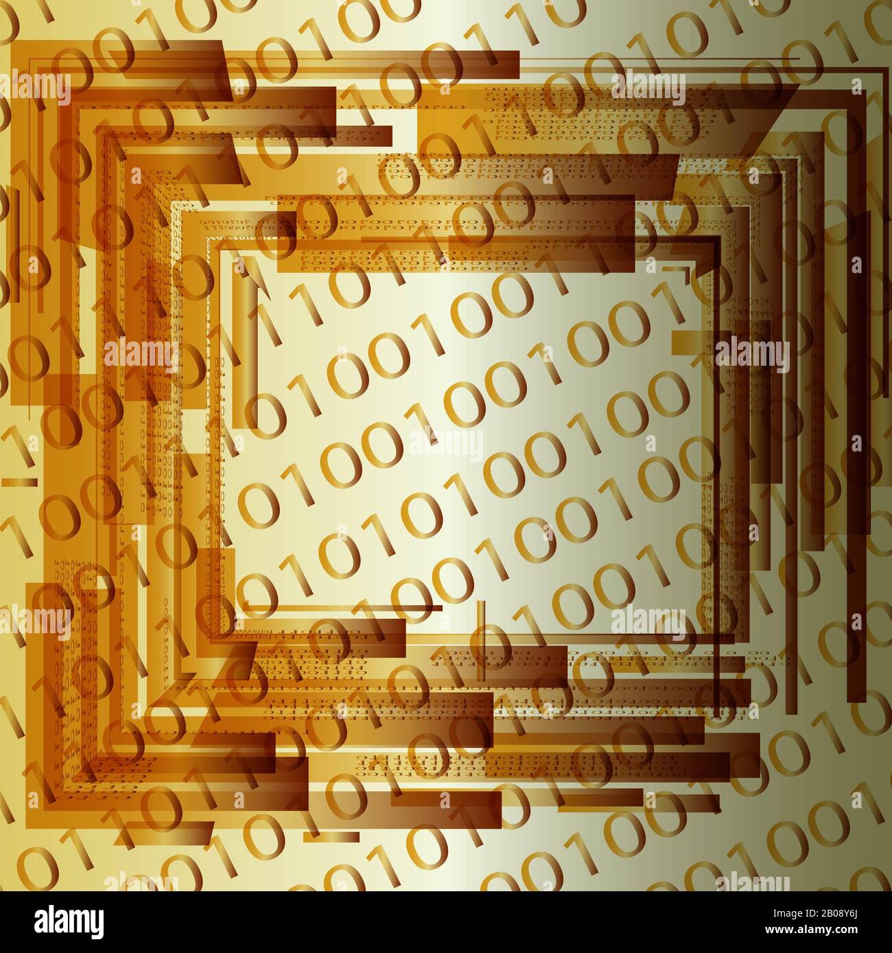 Binary code and squares Stock Photo - Alamy